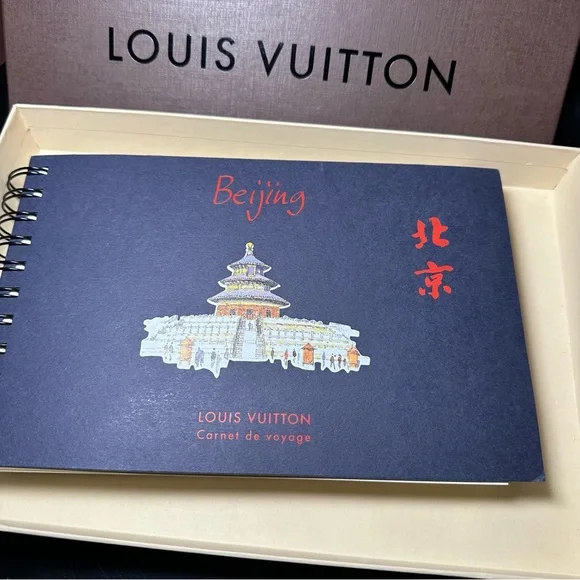 Louis Vuitton Black and Red Travel Notebook Carnet de Voyage Beijing